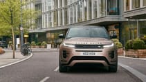 Dynamic shot of Range Rover Evoque facelift 2023