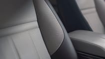 Close up shot of Range Rover Evoque facelift 2023 - interior wool blend upholstery