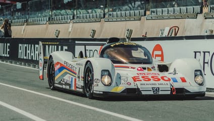Peugeot LMP car out at Le Mans Classic in 2016