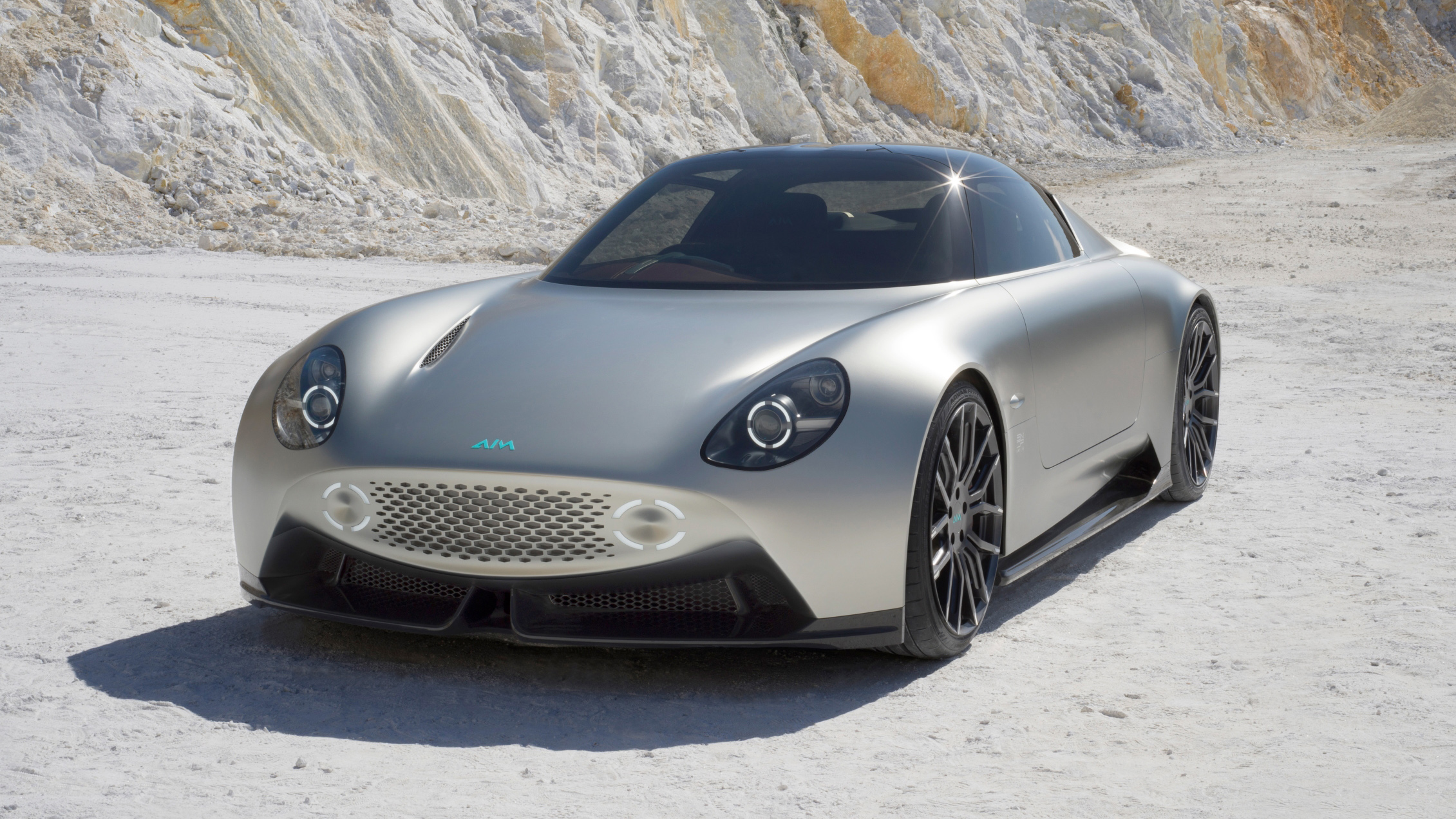 AIM EV Sport 01 designed by Shiro Nakamura static shot in desert location