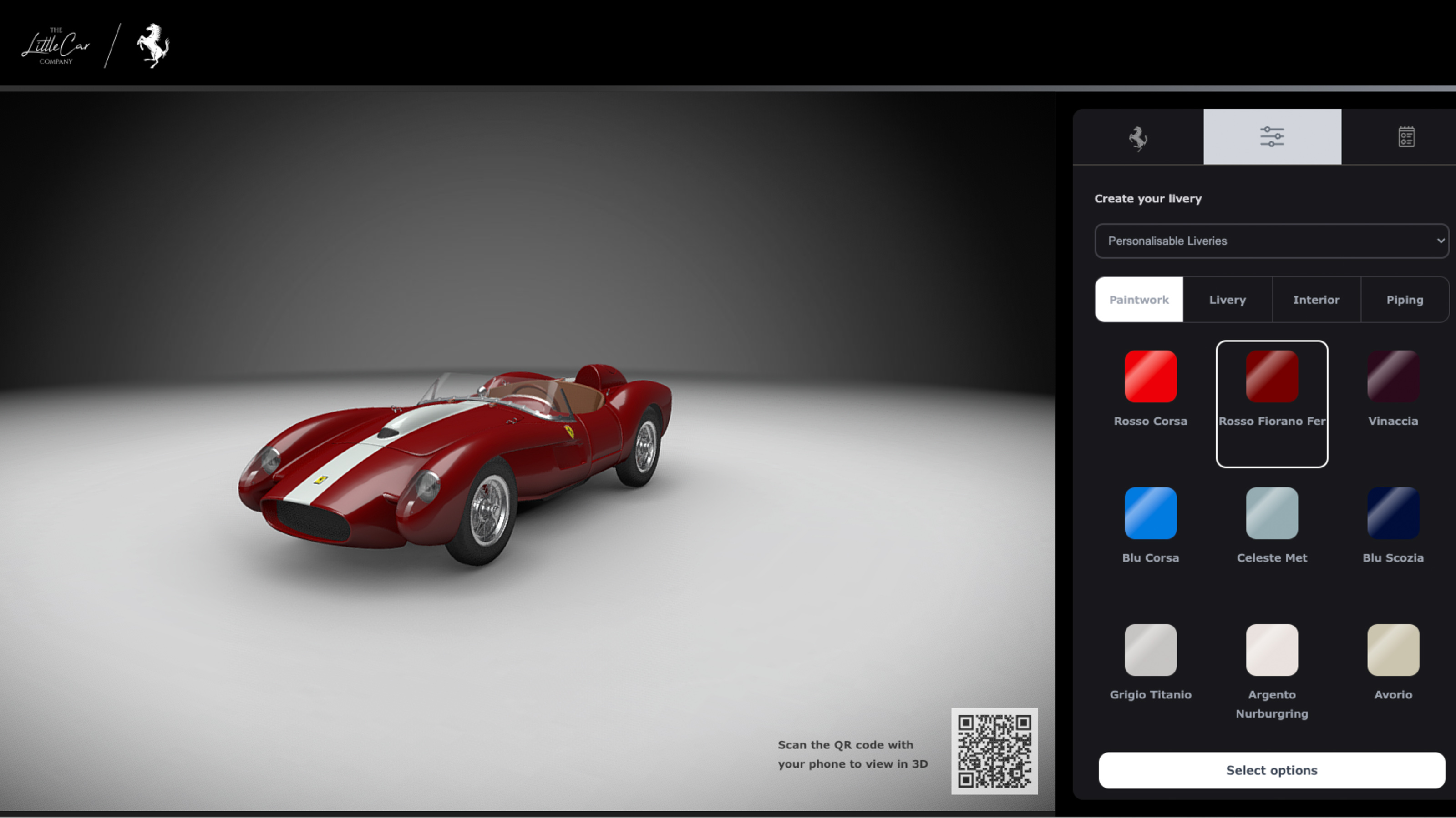 The Little Car Company Ferrari Testa Rossa J configurator Top Gear