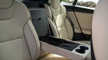 Tesla Model S Plaid rear wireless charging pads