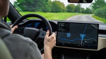 Tesla Model S Plaid driving