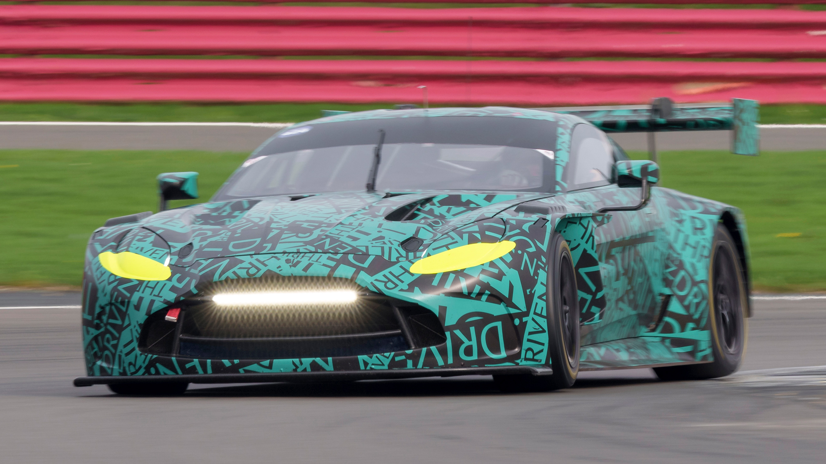 Aston Martin Vantage GT3 seen rocking green camo in testing Top Gear