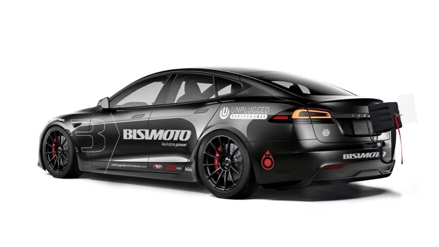 Bisimoto Tesla Model S Plaid drag racing 2023