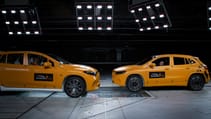 Watch Mercedes crash test an EQS SUV into an EQA