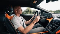 Lamborghini Revuelto driving