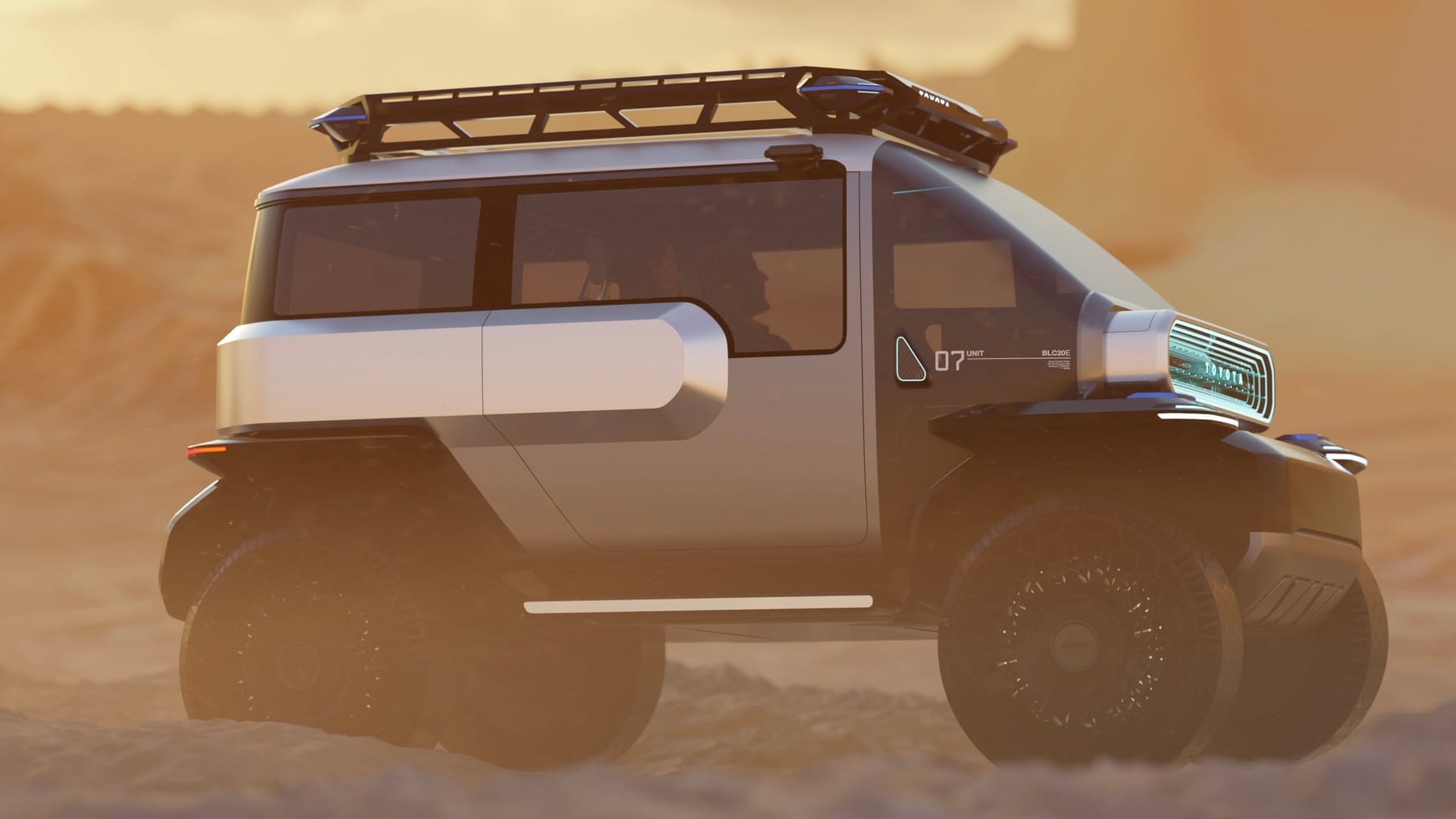 The Toyota Baby Lunar Cruiser is a moon buggy inspired by the original