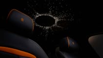 Static studio shot of Rolls-Royce Black Badge Ghost Ekleipsis starlight headliner