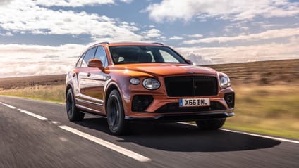 Driving shot of Bentley Bentayga