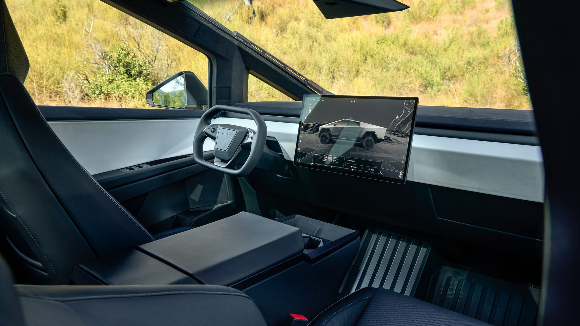 Tesla cybertruck interior layout technology top gear