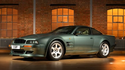 Static shot of Aston Martin V8 Vantage V550 in warehouse