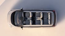 Birds eye view of Volvo EM90 