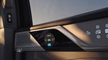 Interior shot of climate control, close up, in the Volvo EM90
