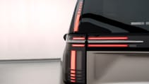 Exterior close up of rear lights in the Volvo EM90