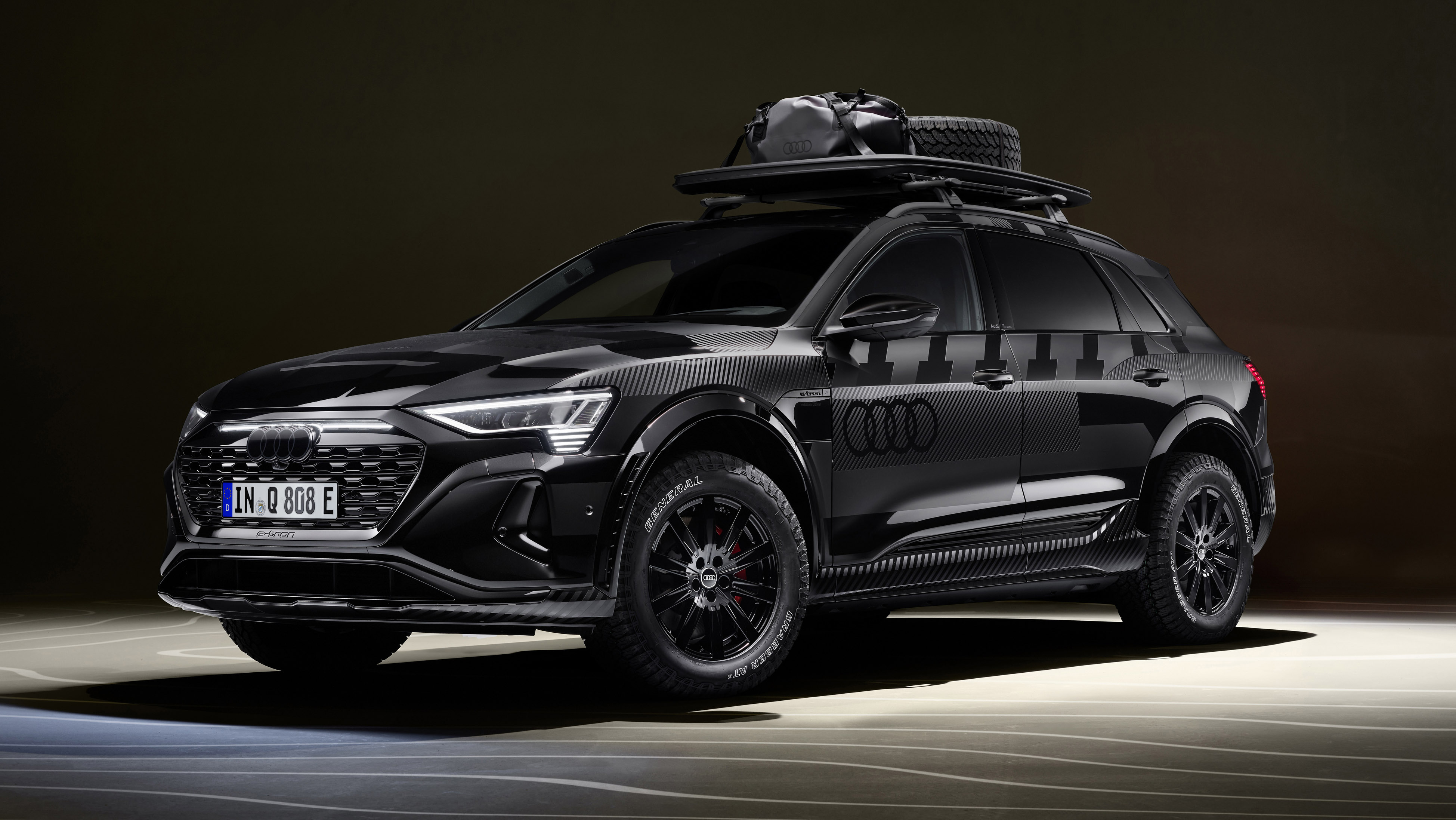 The Audi Q8 e-tron Edition Dakar is a special EV SUV with chunky