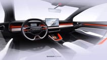 Render of cockpit in Skoda Epiq