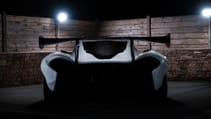 Shadowy image of McLaren P1 GTR body ready to ship to New Zealand for some drift modding