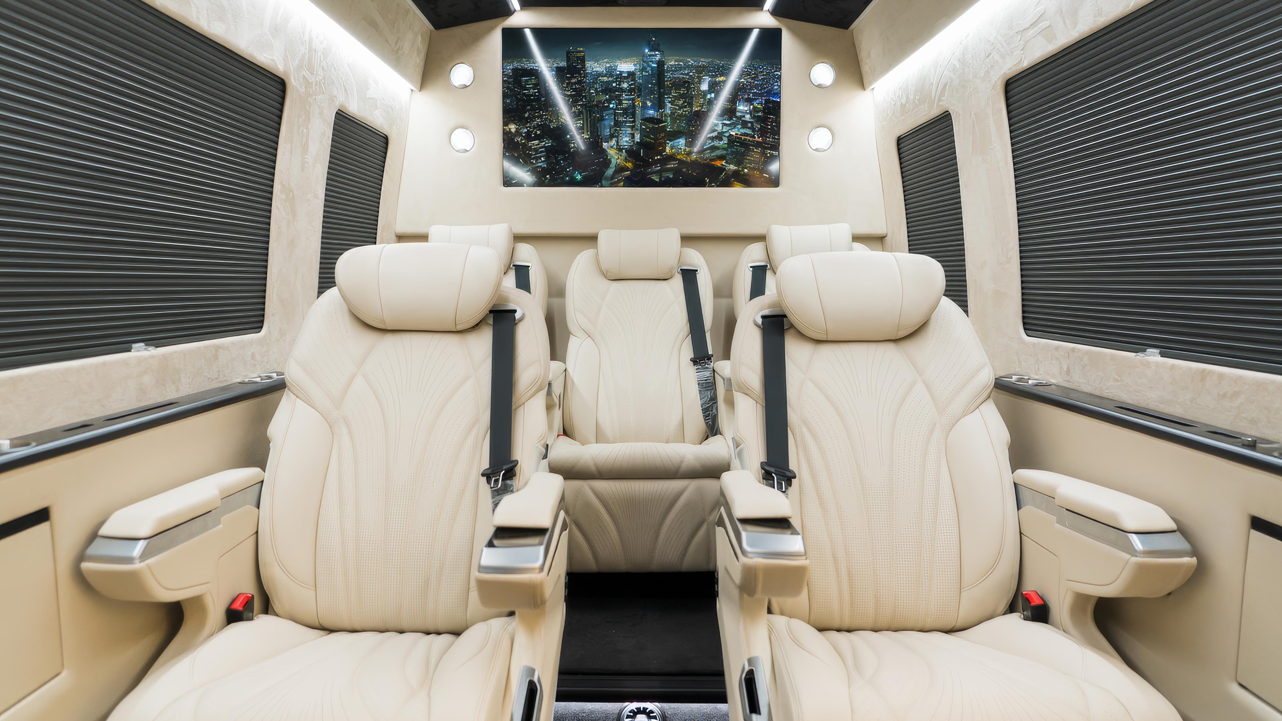 The inside of this £276k Mercedes-Benz Sprinter is like a private jet ...