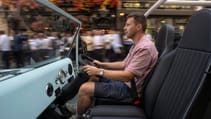 Moke Electric Ollie Kew driving