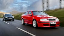 Škoda Octavia vRS exterior front three quarter dynamic