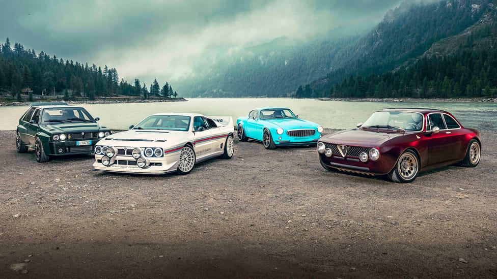 Automobili Amos Integrale Futurista, Volvo P1800 Cyan GT, Kimera Evo37, Totem GT Electric