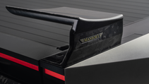 Exterior shot of Mansory Elongation, one side of the split rear wing