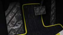 Shot of Mansory Elongation, carbon-fibre pedals and footwell