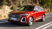 Audi SQ5 Sportback exterior front three quarter dynamic