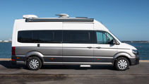 Side profile static shot of the 2025 refreshed VW Grand California motorhome