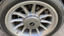 Close up shot of 1995 Aston Martin DB7 wheel