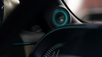 Interior shot, close up of illuminated tweeter in Smart #5 Premium trim SUV