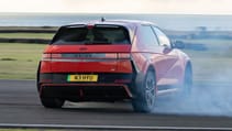 Hyundai Ioniq 5 N exterior rear three quarter drifting