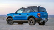 Ford Bronco Sport exterior rear three quarter static desert