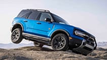 Ford Bronco Sport exterior front three quarter dynamic desert