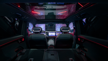 Interior shot from rear looking out at front windshield in Smart #5 Brabus