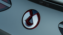 Close-up shot of Denza Z9 GT, logo badge