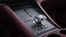 Interior shot of Denza Z9 GT, close up of crystal gear shift
