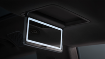 Interior shot of Denza Z9 GT, rear infotainment screen