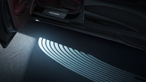 Static studio shot of Denza Z9 GT, puddle lights and door cill