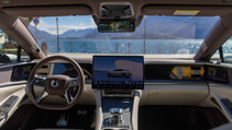 Interior shot of Denza Z9 GT, dash and front seats