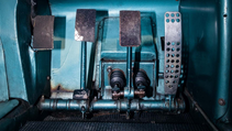 Close up shot of Maserati 200S foot pedals
