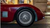 Close up shot of 1956 Maserati 200S wheel