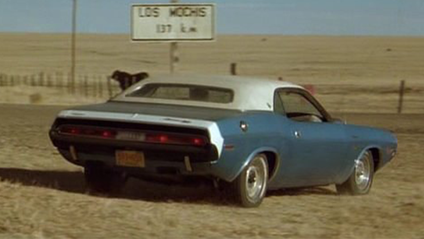 The 1970 Dodge Challenger shot from the rear in the 2003 movie Blind Horizon