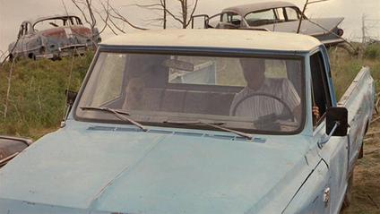 Val Kilmer as Ray Levoi, driving a 1967 Chevrolet C-Series in the 1992 movie Thunderheart