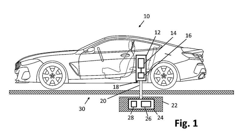 Graphic from BMW's patent application for a hybrid supercapacitor system