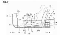 Side profile illustration of how Mazda would configure passenger battery pack and tunnel positioned battery unit in an MX-5-style EV