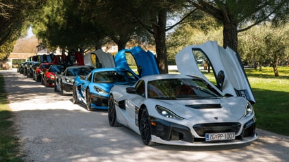 Here’s over 19,000bhp worth of Rimac lounging in a Roman amphitheatre ...