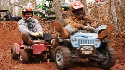 Extreme Barbie Jeep racing