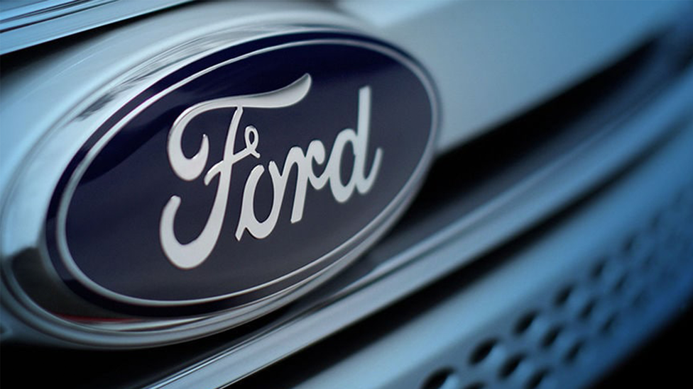 Close up of Ford badge